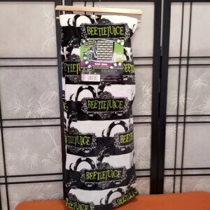 Beetlejuice Sandworms Stripes Cozy Halloween Fleece Throw Blanket 60”x70” - NWT